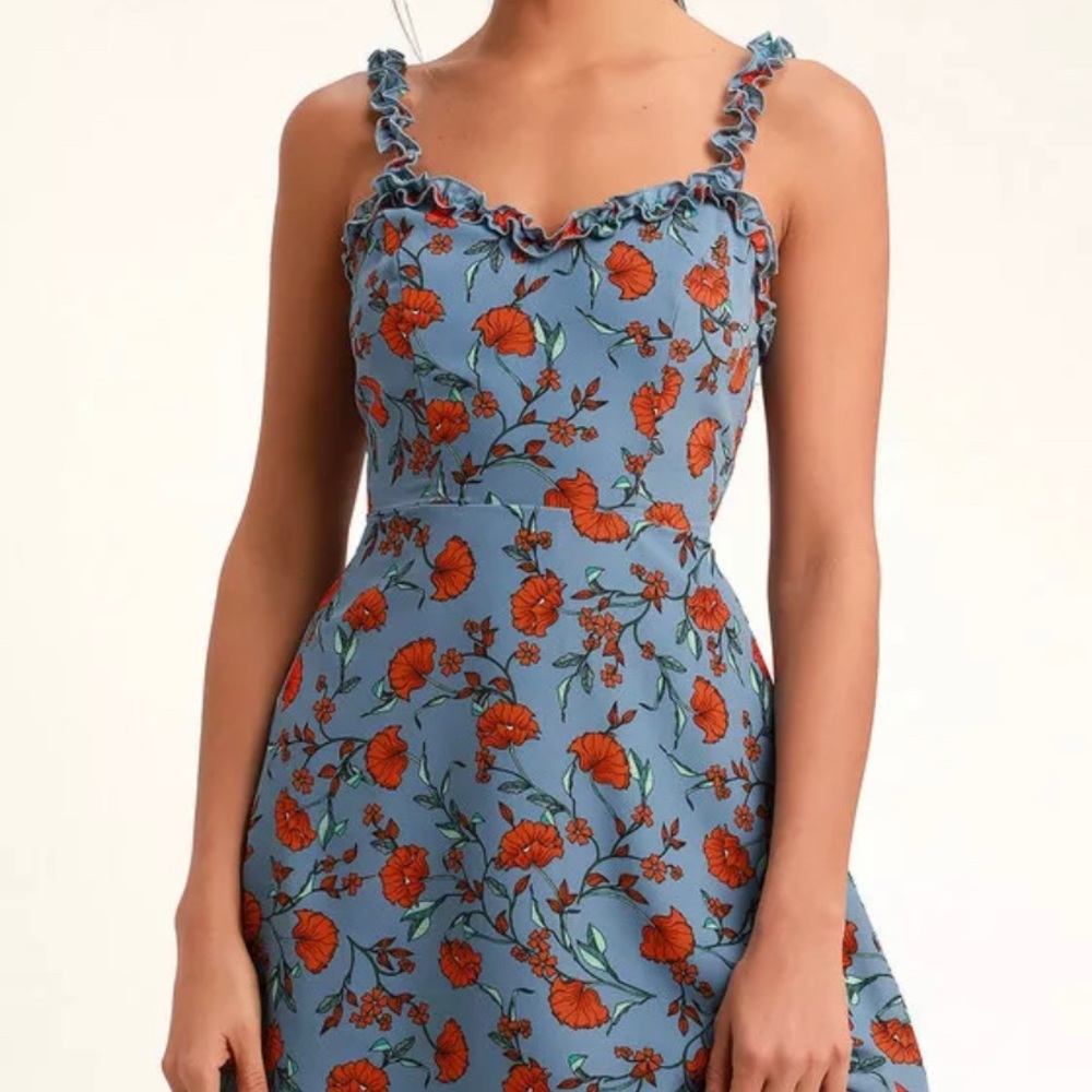 Blue Floral Sundress